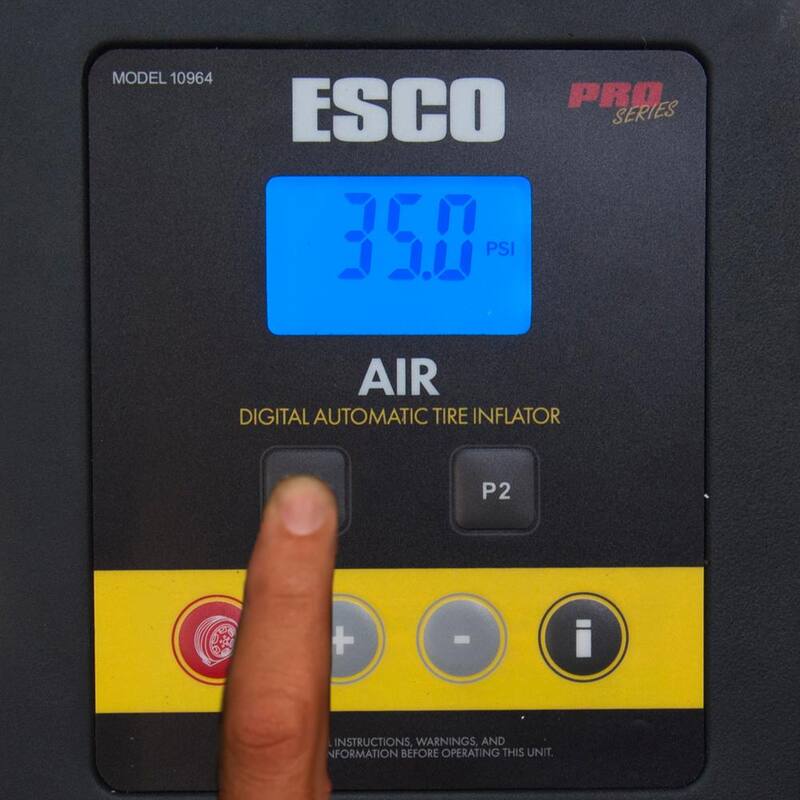 ESCO Automatic Tire Inflator Wall Mounted with Digital/LCD Gauge - 10964