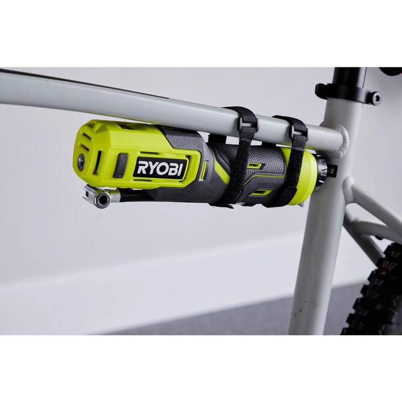 RYOBI USB Lithium Cordless High Pressure Portable Inflator Kit with 2.0 Ah Battery, Charging Cable, & 3.0 Ah Battery (2-Pack) - FVIF51K-FVB203