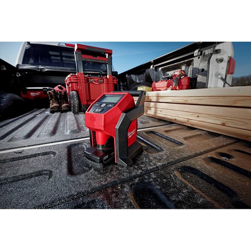 Milwaukee M12 12-Volt Electric Portable Inflator (Tool-Only) and M12 12V 1.5 Ah Lithium-Ion Compact Battery Pack (2-Pack) - 2475-20–48-11-2411