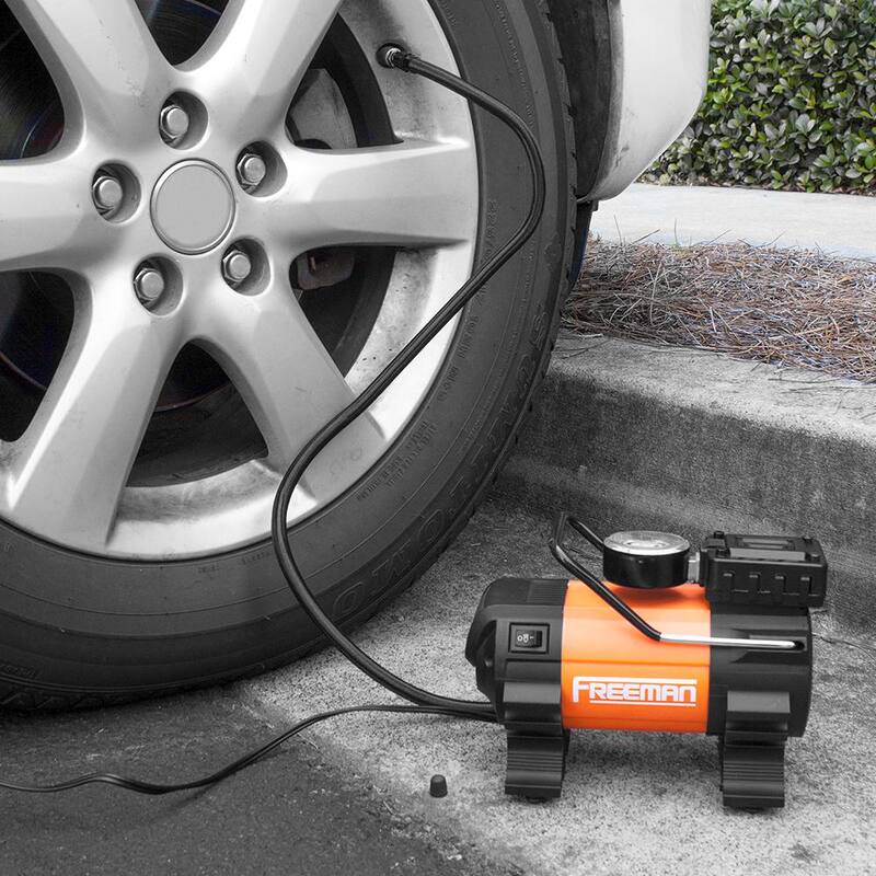 Freeman Portable 12-Volt Inflator with Gauge - P30LMTI