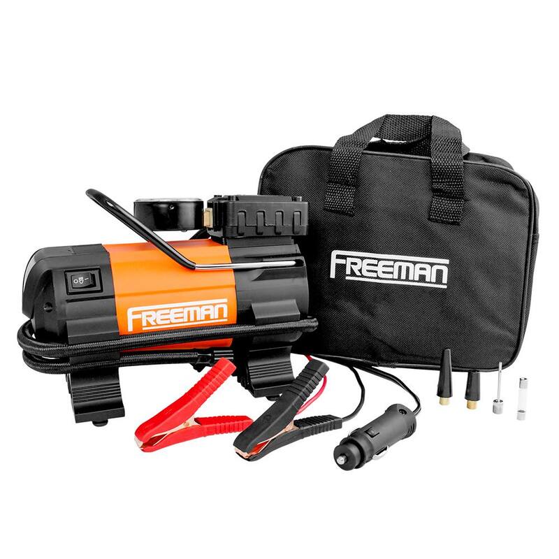 Freeman Portable 12-Volt Inflator with Gauge - P30LMTI