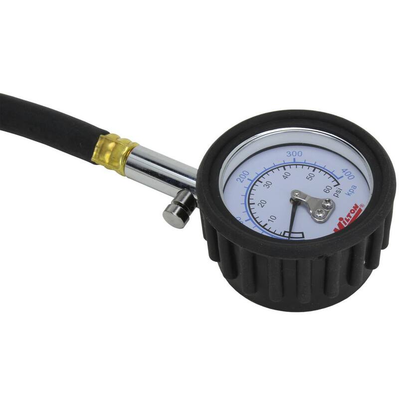Milton 12 in. Hose with Dual Head Air Chuck Dial Gauge - S-935