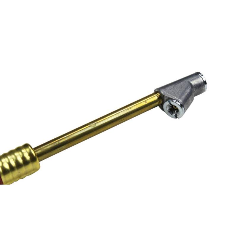 Milton Industries, Inc. Pro Analog Pistol Grip Inflator Gauge with Straight Foot Dual Chuck and 15 in. Hose - S-577A