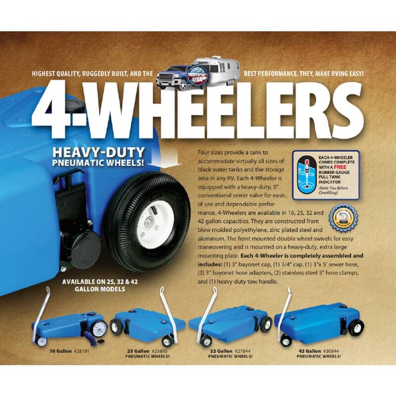 Barker Tote-Along 4-Wheeler 42 Gal. RV Waste Tank - 30844