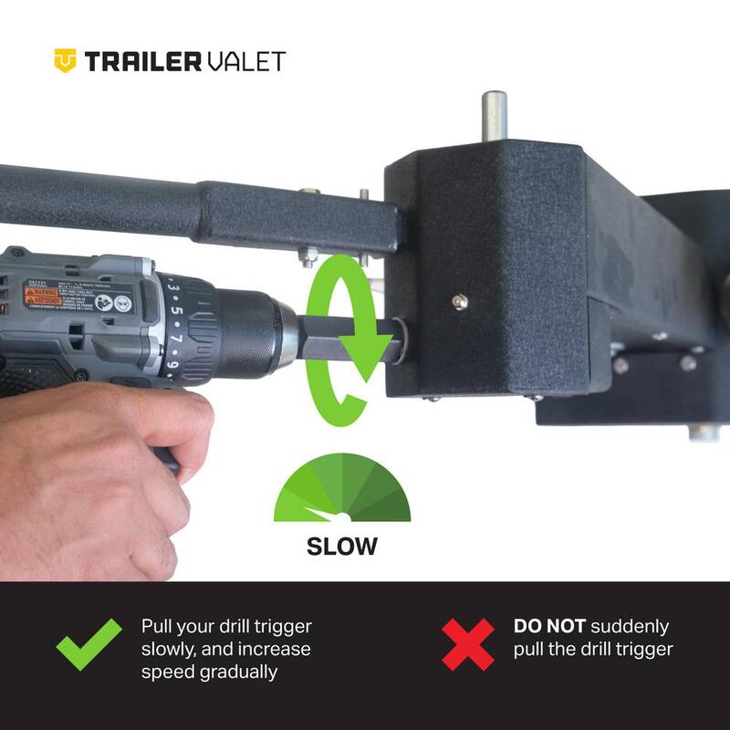 Trailer Valet MV Pro Drill-Powered Mover with 2 inch and 2 5/16 inch Ball Trailer Dolly 12,000 LB Capacity - TVMVPRO