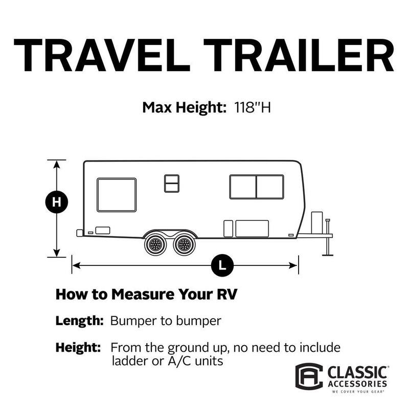 Classic Accessories PolyPro III 30 to 33 ft. Travel Trailer Cover - 73663