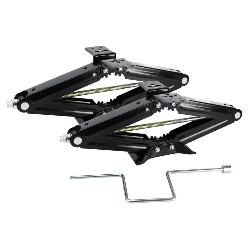 Quick Products RV Stabilizing and Leveling Scissor Jack, 5,000 lbs. Max, 24 in. - Pair - QP-RVJ-S24