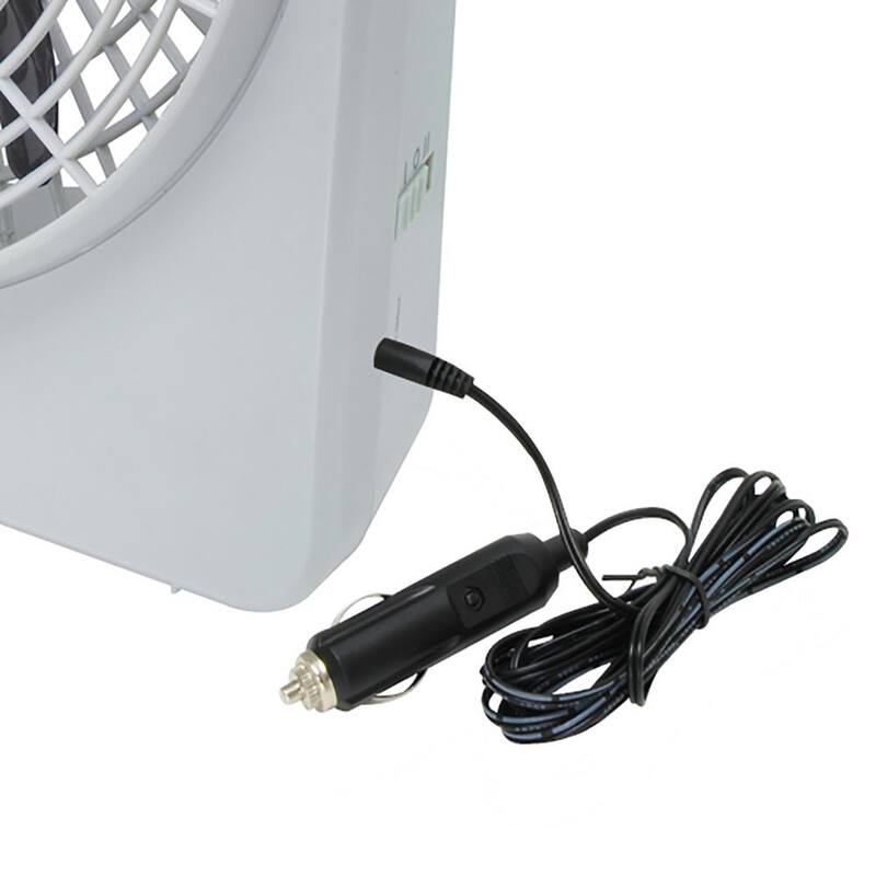 RoadPro 10-Portable Fan with Dual Power Options of 12-Volt or D Cell Batteries - RP8000