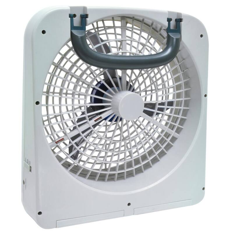 RoadPro 10-Portable Fan with Dual Power Options of 12-Volt or D Cell Batteries - RP8000