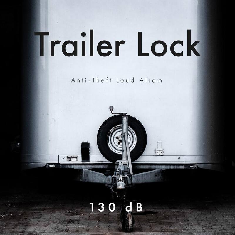 Blackstone Anti-Theft 130dB Alarm Stainless Steel Heavy Duty Trailer Coupler Hitch Lock - BT18A