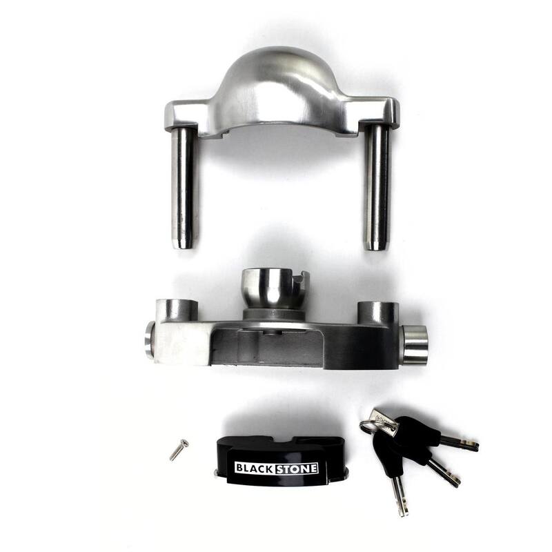 Blackstone Anti-Theft 130dB Alarm Stainless Steel Heavy Duty Trailer Coupler Hitch Lock - BT18A