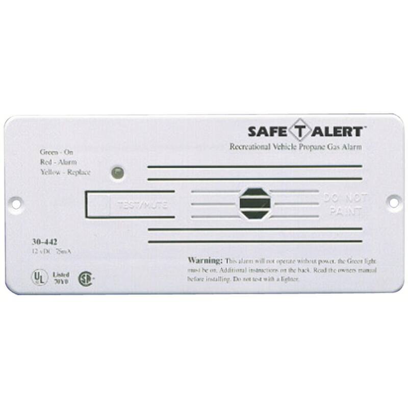MTI Industries 30 Series 12-Volt Safe-T-Alert Flush Mount RV Propane/LP Gas Alarm in White - 30-442-P-WT