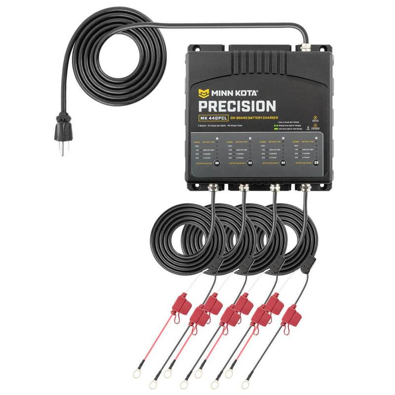 MINN KOTA MK-440PCL On-Board Precision Battery Charger - 4 Bank, 10 Amp - 1834401