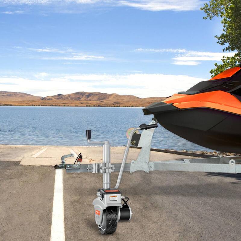 VEVOR Electric Trailer Dolly 5000 lbs. Towing Capacity Trailer Jockey Wheel 350W 12V with 22 ft./min Moving Speed - YXDDQYCYSB500477AV0