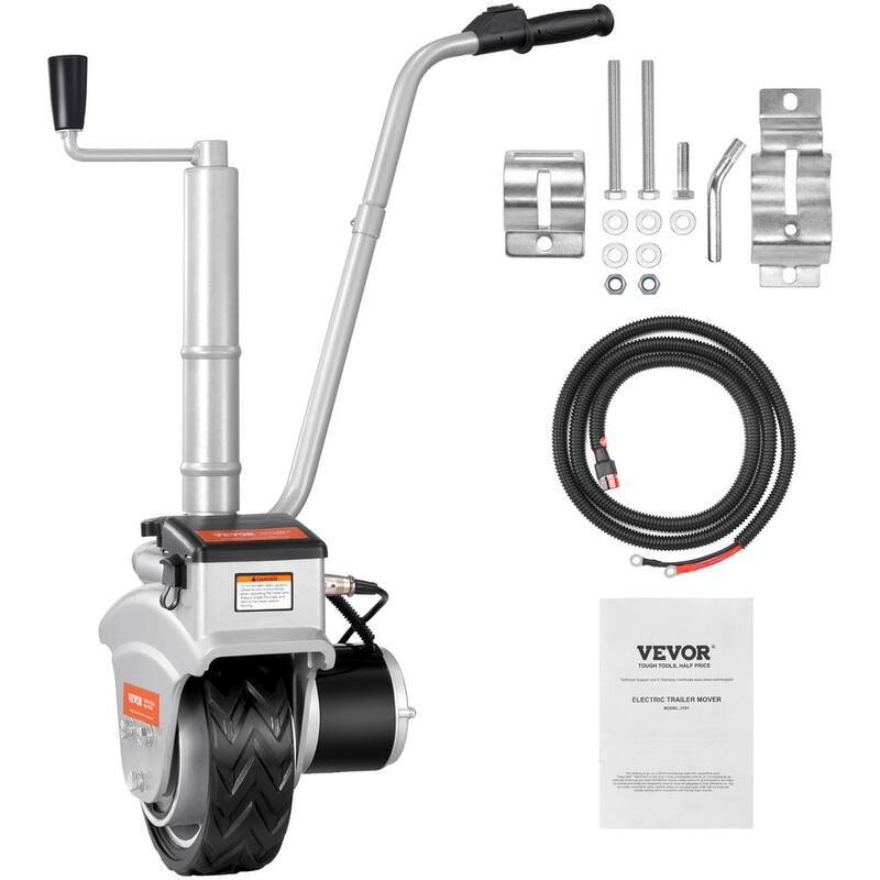 VEVOR Electric Trailer Dolly 5000 lbs. Towing Capacity Trailer Jockey Wheel 350W 12V with 22 ft./min Moving Speed - YXDDQYCYSB500477AV0