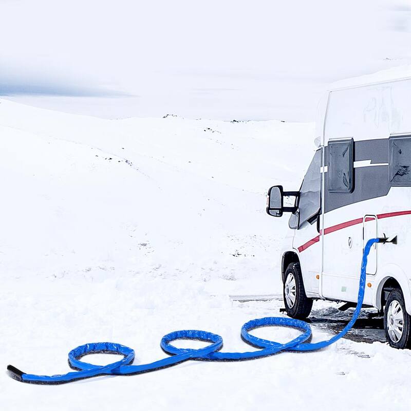 VEVOR 30 ft. Heated Water Hose for RV, Heated Drinking Water Hose with Corrugated Cover Antifreeze to -45°F, Self-regulating - ZZKJRSG30YC03ZUVMV1