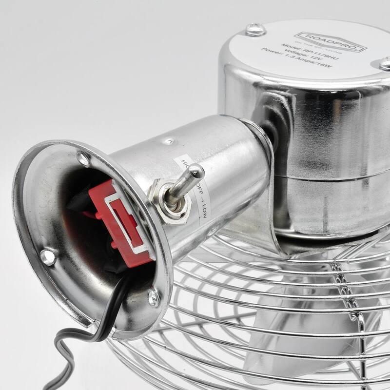 RoadPro 12-Volt Heavy-Duty Metal Fan - RP-1179