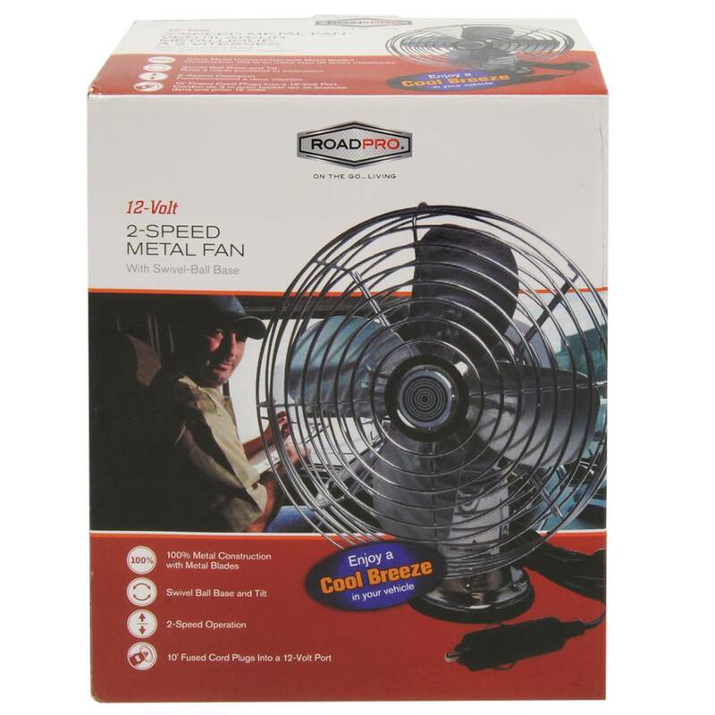 RoadPro 12-Volt Heavy-Duty Metal Fan - RP-1179