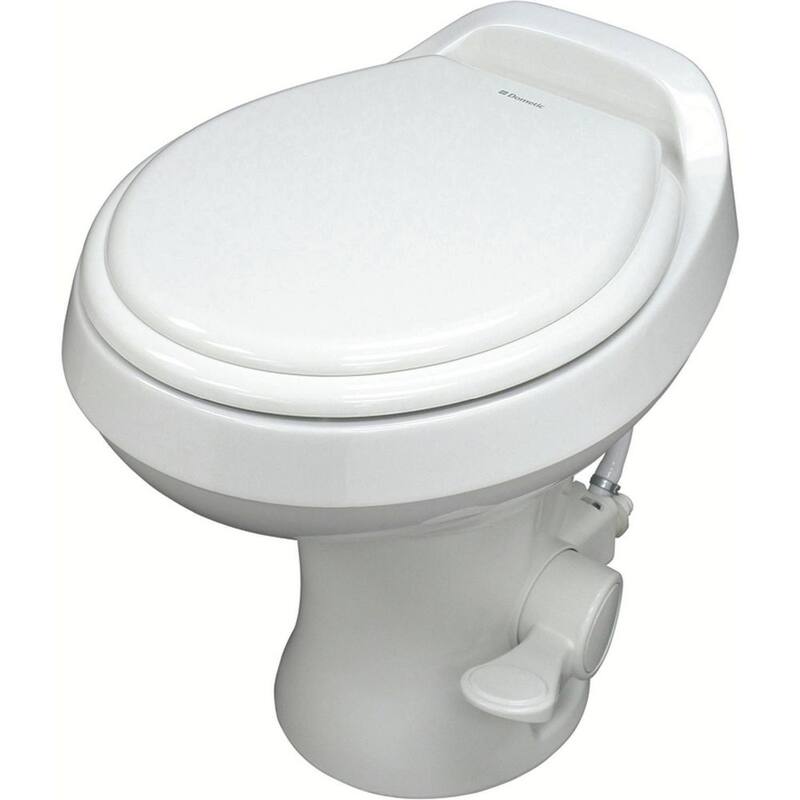 Dometic 300 Series Toilet without Sprayer, Low Profile-White, Color: White - 9108782123
