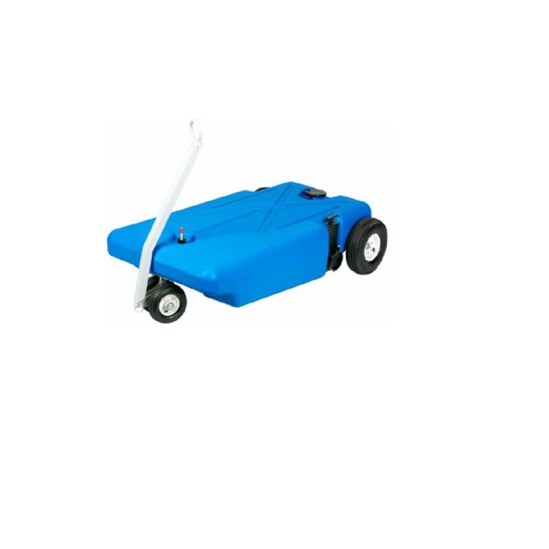 Barker 32 Gal. Pneumatic 4-Wheeler Polyethylene Tote-Along RV Waste Tank With 3 in. Waste Valve - 27844