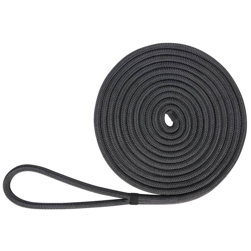 Extreme Max BoatTector Double Braid Nylon Dock Line - 5/8 in. x 35 ft., Black - 3006.2147