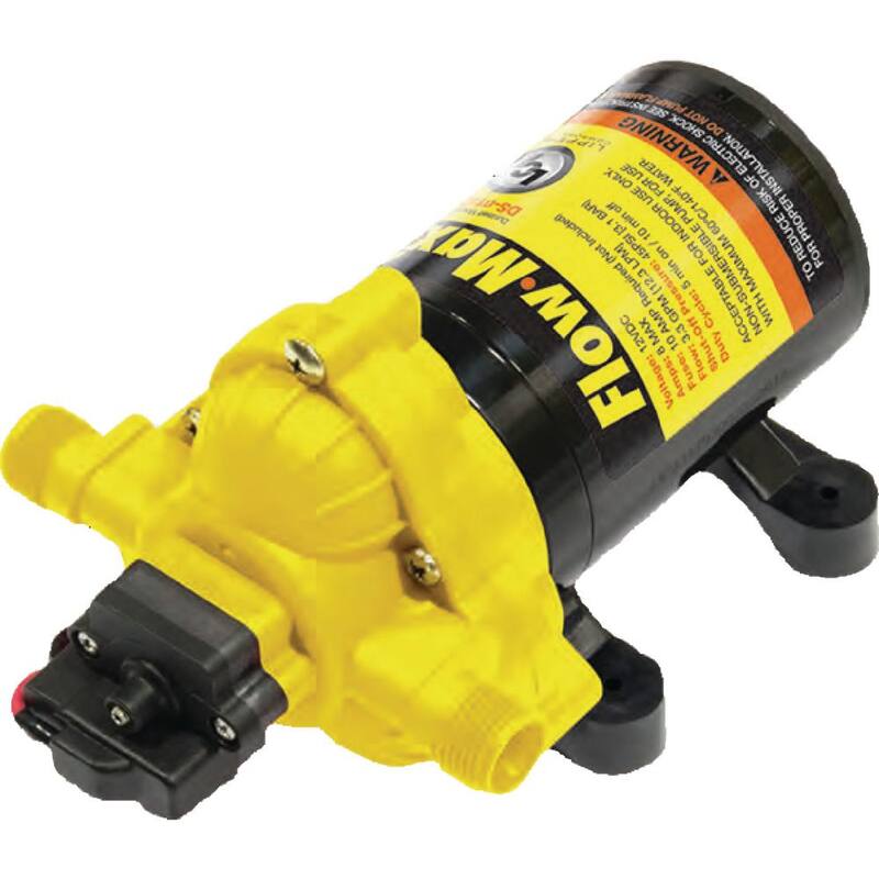 Lippert Flow-Max 3.3 GPM 12-Volt 45 PSI 8 Amp Max RV Fresh Water Pump - 689052