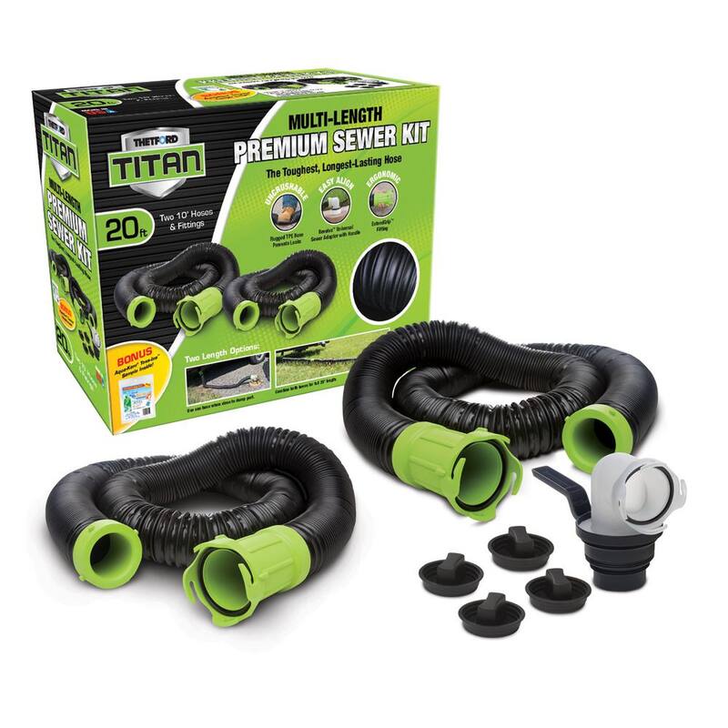 THETFORD Titan Premium 20 ft. RV Sewer Kit in Black - 17902