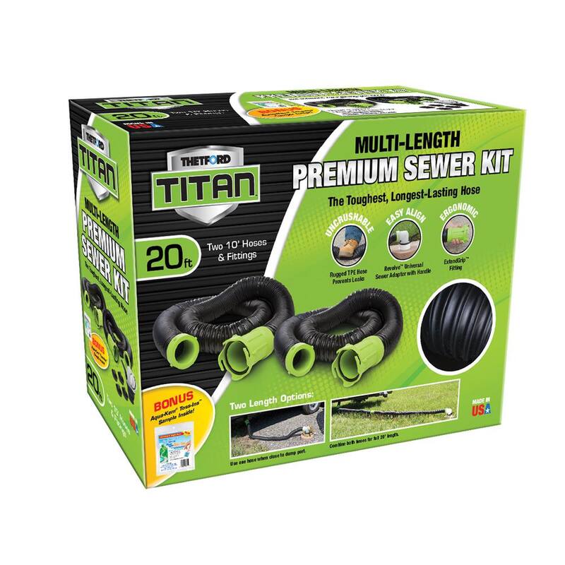 THETFORD Titan Premium 20 ft. RV Sewer Kit in Black - 17902