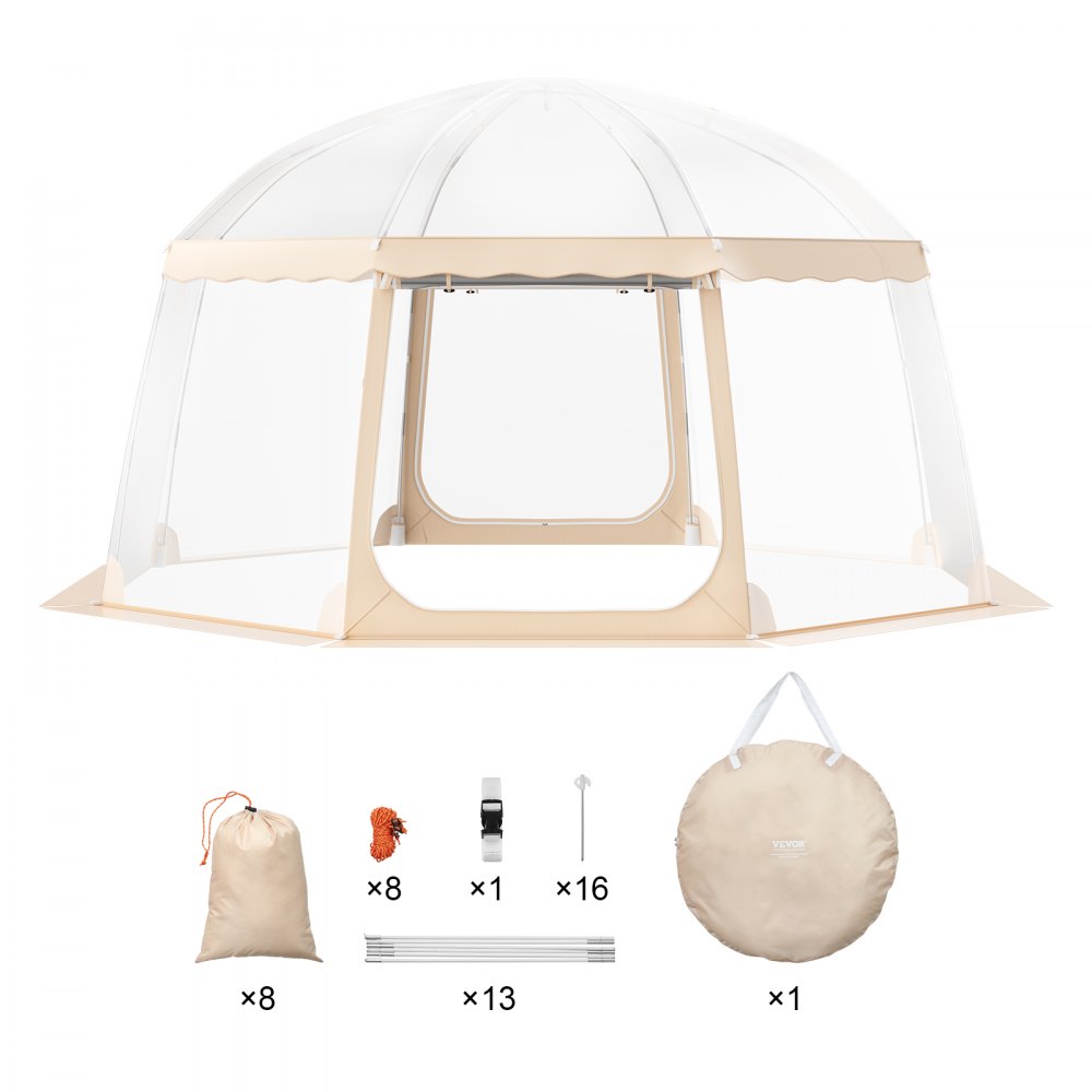 VEVOR Sports Tent Instant Pop-Up Tent Shelter Weather Proof 12-15 People Clear - BWZPDXZTMYX1VWKNVV0