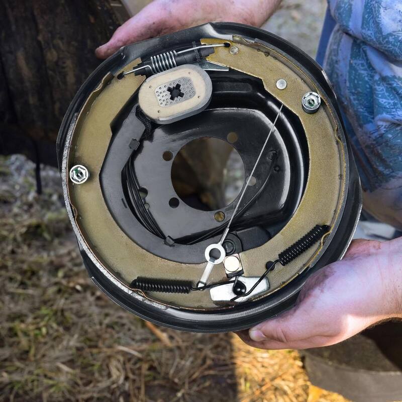 VEVOR Trailer Hub Drum Kits 8 on 6.5 in. B.C. with 12 in. x 2 in. Electric Brakes, Self-Adjusting Trailer Brake Assembly - TCDZCC122YCZF0U2IV9-730