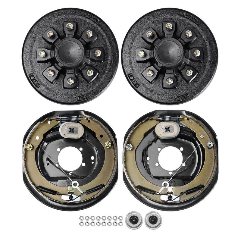 VEVOR Trailer Hub Drum Kits 8 on 6.5 in. B.C. with 12 in. x 2 in. Electric Brakes, Self-Adjusting Trailer Brake Assembly - TCDZCC122YCZF0U2IV9-730