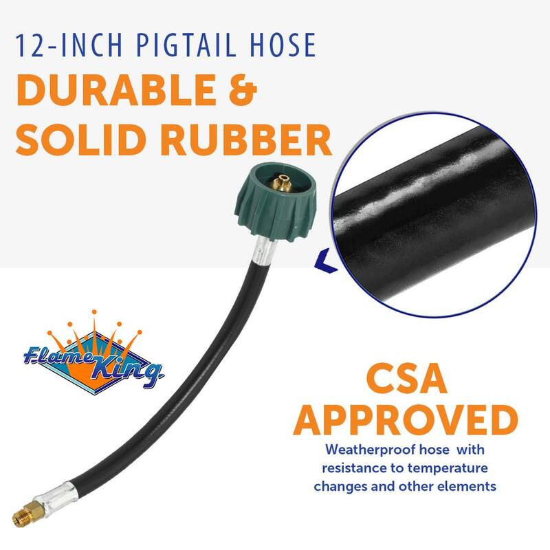 Flame King 12 in. RV Pigtail Propane Hose Connector - E12INPT