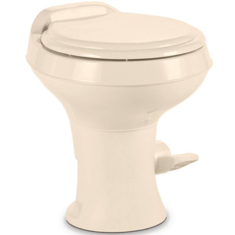 Dometic 300 Series Toilet without Sprayer, Low Profile-White, Color: Bone - 9108782124