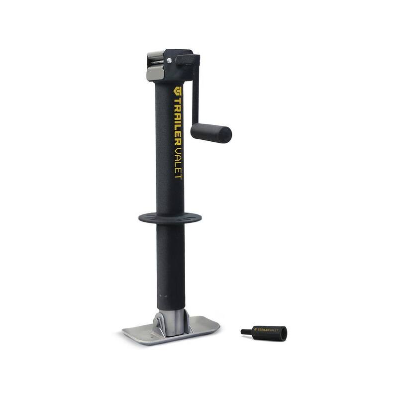Trailer Valet JXC5 5000 lbs. Load Cap. Center Mounted Hand or Drill Jack with Black Powder Coating and Gear Reduction - JXC-5
