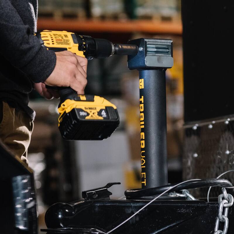 Trailer Valet JXC5 5000 lbs. Load Cap. Center Mounted Hand or Drill Jack with Black Powder Coating and Gear Reduction - JXC-5