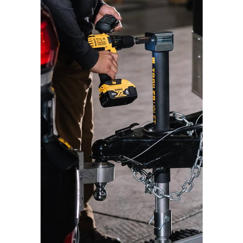 Trailer Valet JXC5 5000 lbs. Load Cap. Center Mounted Hand or Drill Jack with Black Powder Coating and Gear Reduction - JXC-5