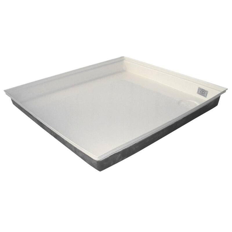 ICON Shower Pan SP100 - 27 in. x 24 in. x 4 in., Polar White - 00461