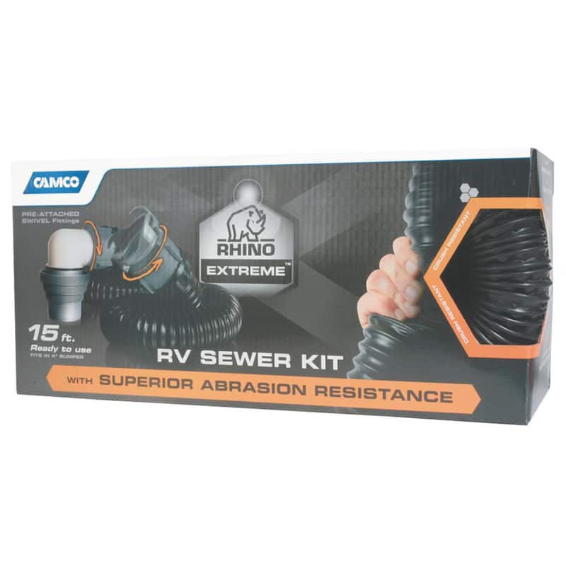 Camco 20 ft. Rhino Extreme RV Sewer Kit (3 in. Dia. Hose) - 39867