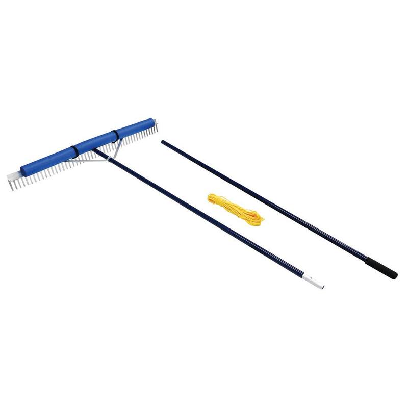 Extreme Max 48 in. Floating Weed Lake Rake with 11 ft. Extension Handle and 50 ft. Rope - 3005.4254