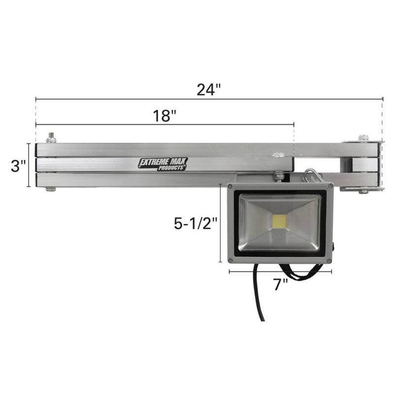 Extreme Max Adjustable Aluminum Swing Arm LED Work Light - 5001.6065