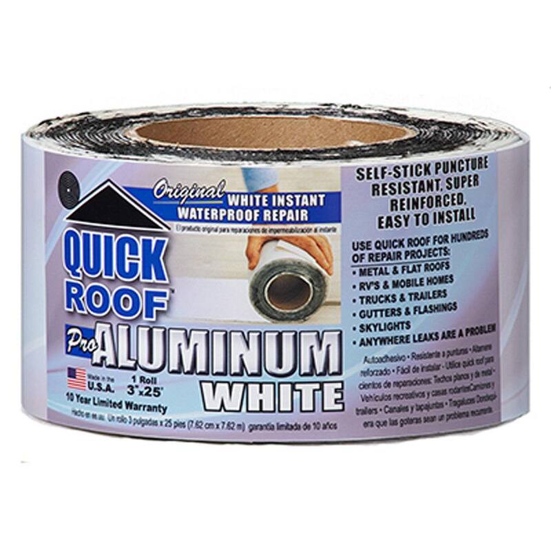 CPI COFAIR PRODUCTS INC. 3 in. x 25 ft. Quick Roof Pro Aluminum Surface Tape White - WQR325
