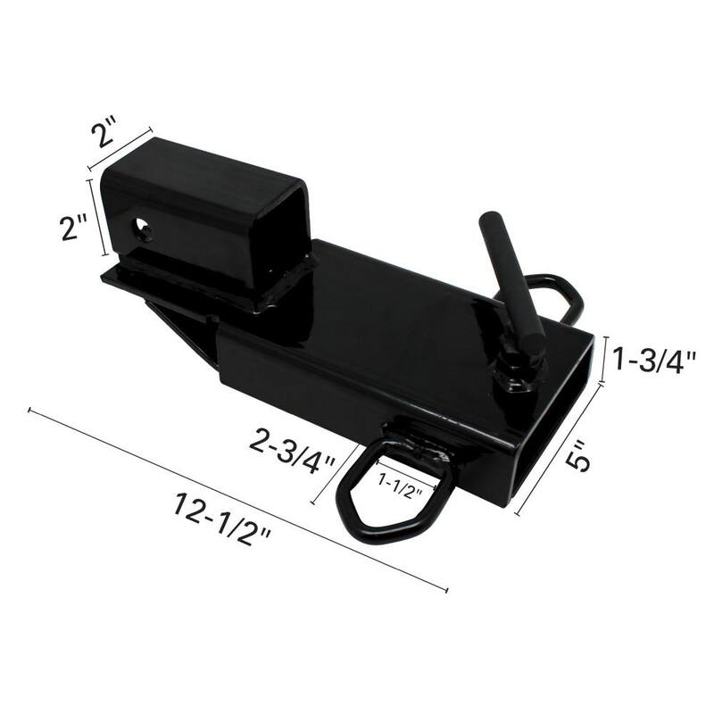 Extreme Max Clamp-On Forklift Fork Hitch Receiver Adapter - 2 in. - 5001.1373