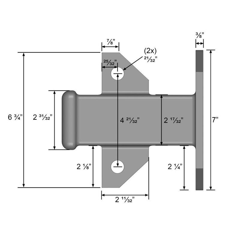 Quick Products Bolt-On Receiver Tube - 2 in., Black - QP-HS5839