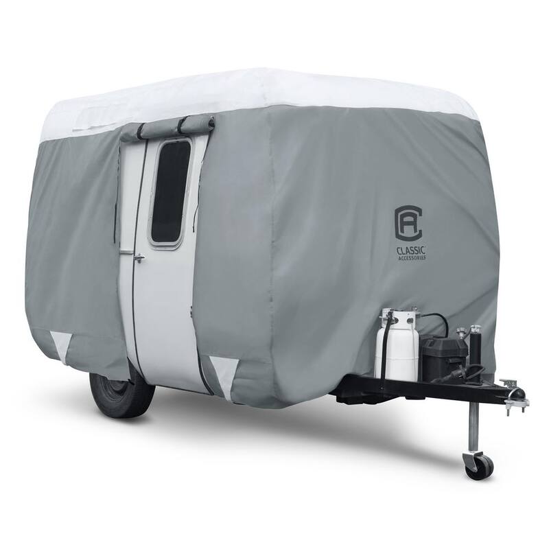 Classic Accessories PolyPro III Molded Fiberglass 164 in. L x 80 in. W x 84 in. H Travel Trailer Cover - 80-295-153101-RT