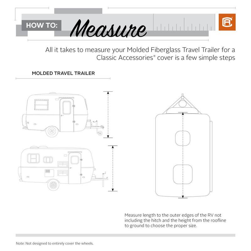 Classic Accessories PolyPro III Molded Fiberglass 164 in. L x 80 in. W x 84 in. H Travel Trailer Cover - 80-295-153101-RT
