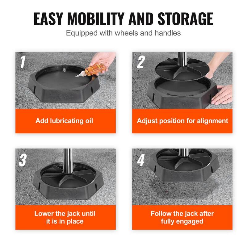 VEVOR RV Leveling Pads 9 In. Round Landing Feet Permanent Attached Jack Stabilizers 5000 lbs. Capacity 4-Pack - FXBDSJT2YC00P6V1JV0