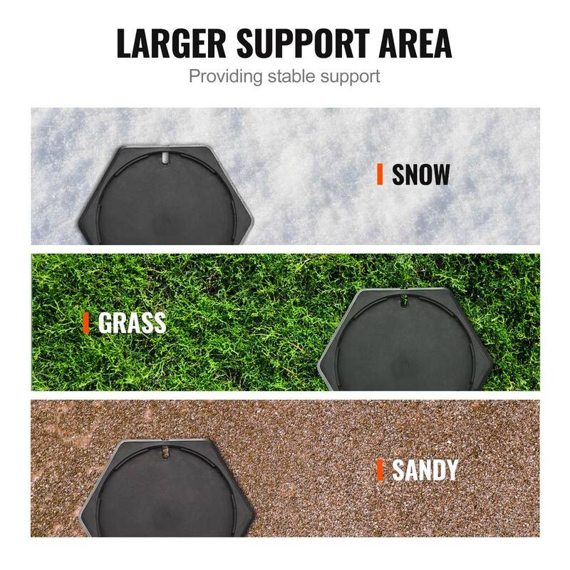 VEVOR RV Leveling Pads 9 In. Round Landing Feet Permanent Attached Jack Stabilizers 5000 lbs. Capacity 4-Pack - FXBDSJT2YC00P6V1JV0