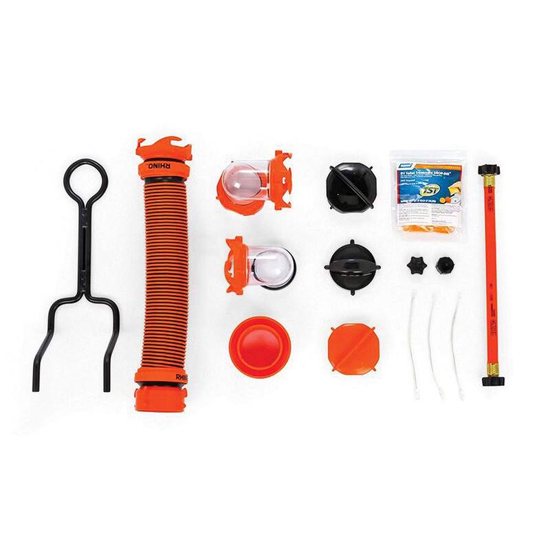 Camco Rhino Portable 21 Gal. RV Waste Tank Holding Hose and Accessories (2-Pack) - 2 x 39002