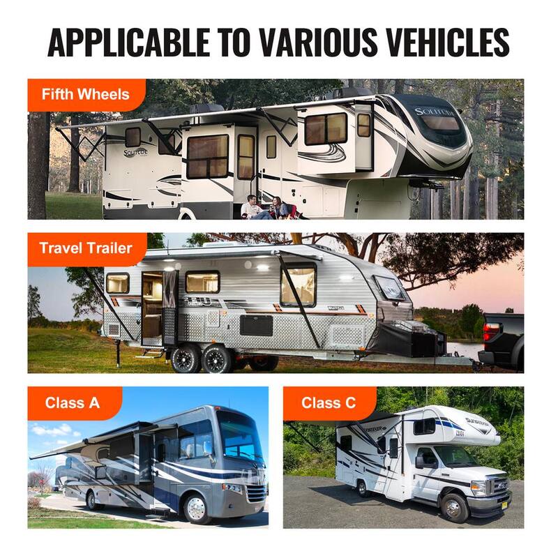 VEVOR RV Leveling Pads 9 in. Round Landing Feet Permanent Attached Jack Stabilizers 5000 lbs. Capacity Per Pad 6-Pack - FXBDLJT2YC00W5PN1V0