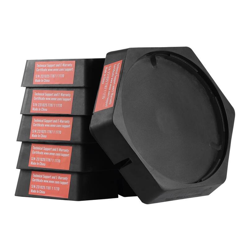 VEVOR RV Leveling Pads 9 in. Round Landing Feet Permanent Attached Jack Stabilizers 5000 lbs. Capacity Per Pad 6-Pack - FXBDLJT2YC00W5PN1V0